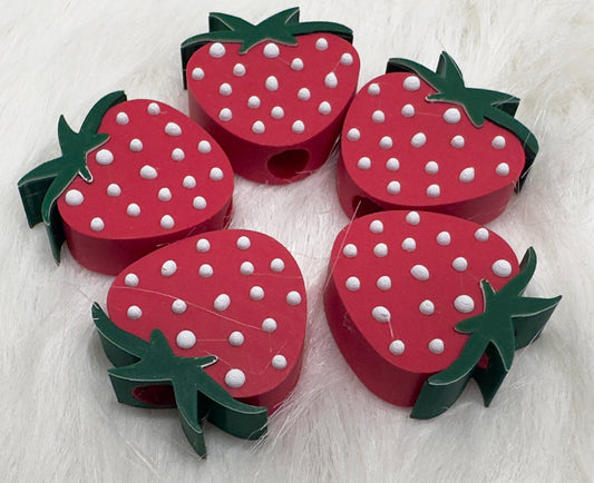 Strawberry tumbler straw topper