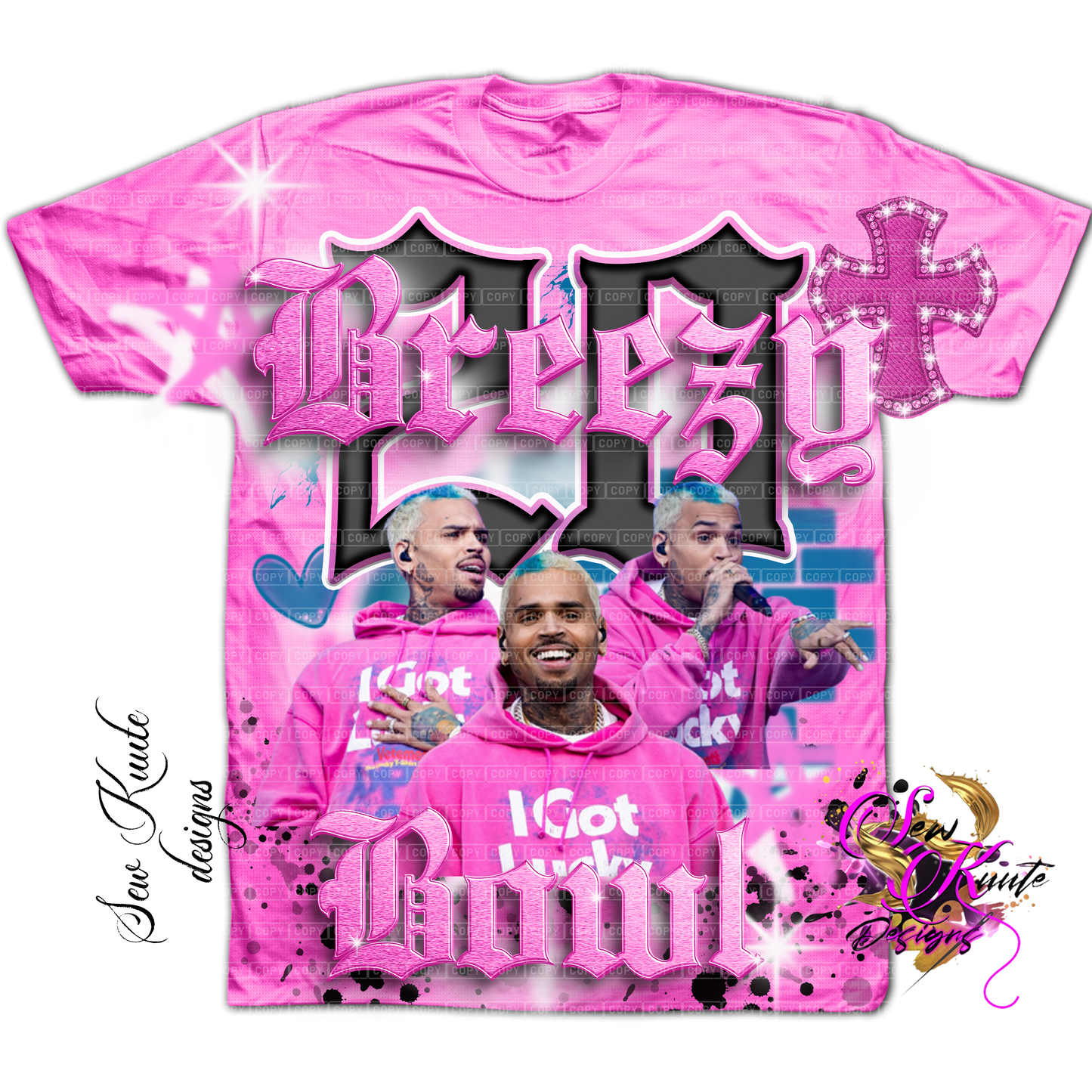 Pink Breezy Bowl 3D Tee