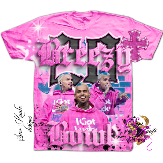 Pink Breezy Bowl 3D Tee