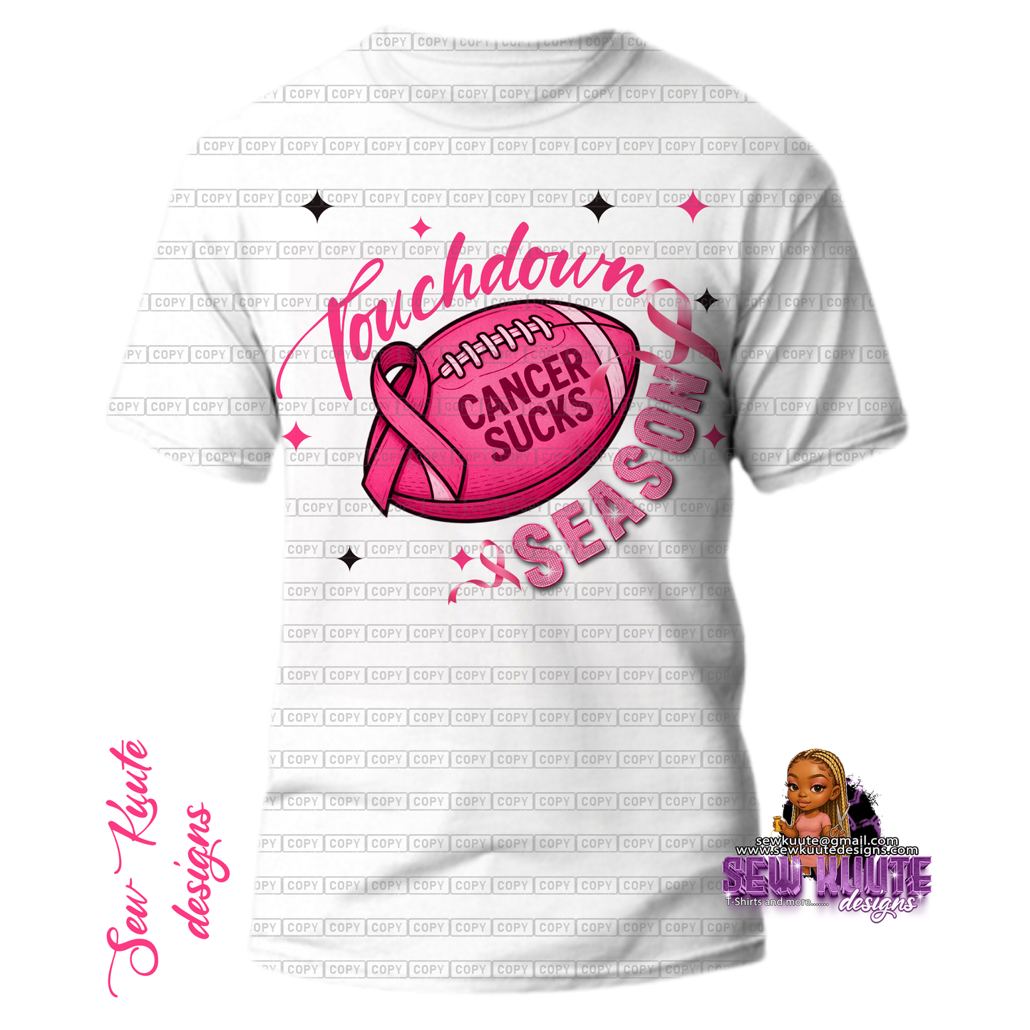 Touchdown Cancer Awareness Tee