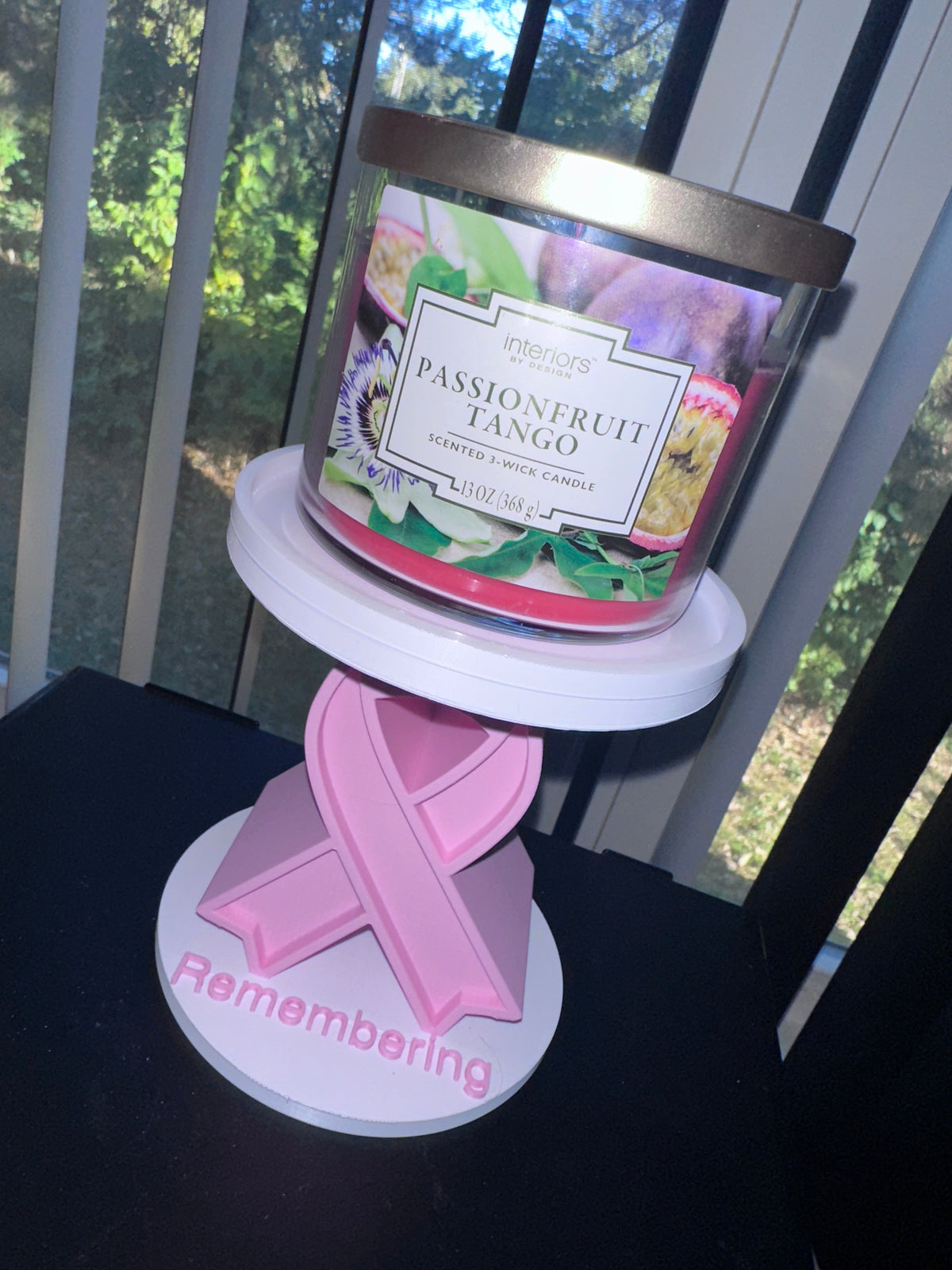 Memorial Cancer awareness Candle holder